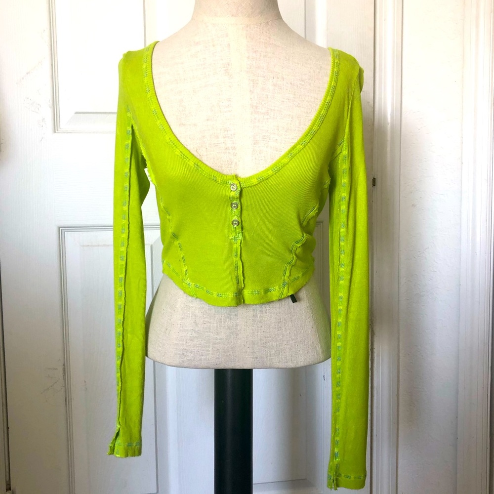 Urban Outfitters Crop Henley Top